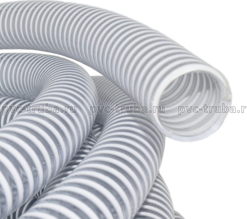 Шланг напорно-всасывающий прозрачный ПВХ д. 32 мм. 4 атм. Дрим Пул