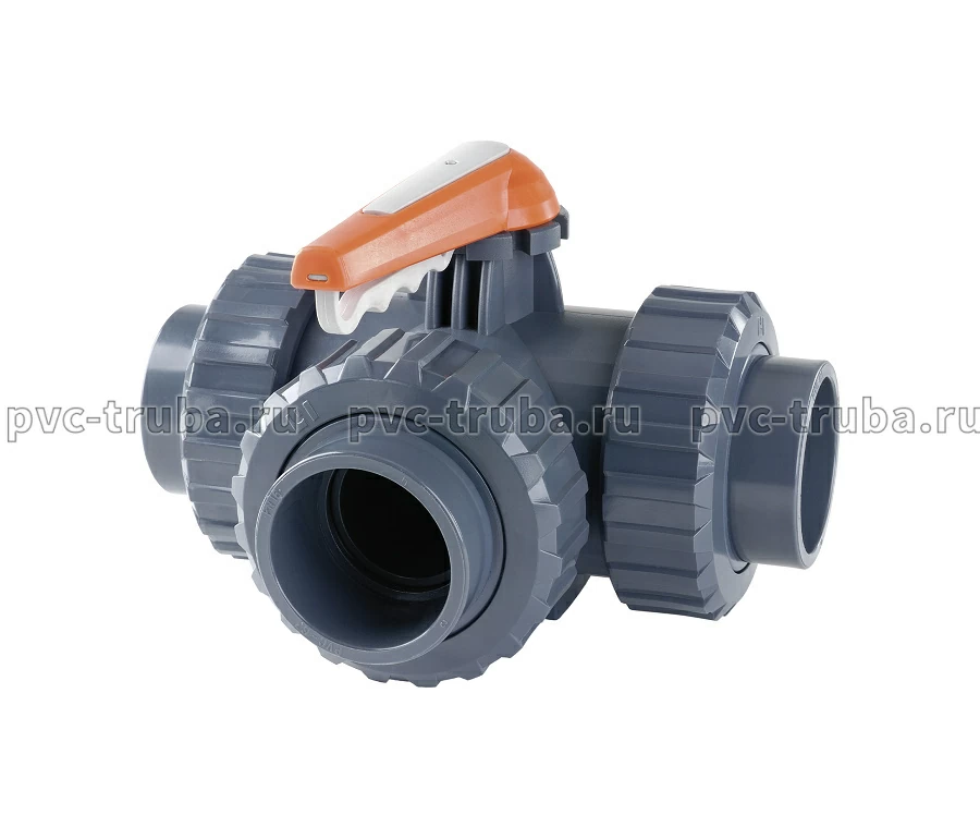 Кран шаровой трёхходовой д. 40 (тип - L) Hidroten