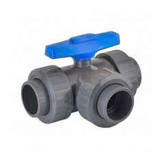 Кран шаровой трёхходовой д. 32 (тип - T) Pimtas